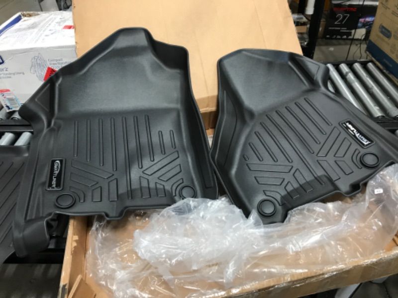 Photo 3 of MAXLINER Custom Floor Mats 2 Row Liner Set Black Compatible with 2019-2022 Ram 2500/3500 Crew Cab with 1st Row Bucket or Bench Seats

