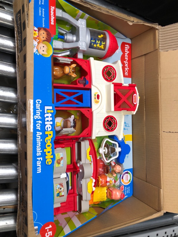 Photo 2 of Fisher-Price Little People Farm Toy, Toddler Playset with Lights Sounds and Smart Stages Learning Content, Frustration-Free Packaging SIOC/FFP