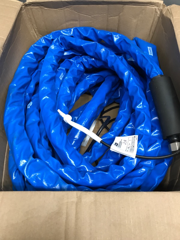 Photo 2 of Camco Heated Drinking Water Hose, - 20° F, 50-Foot, 5/8-Inch ID (22912-A) 50' Cold Weather (Freeze Protection to - 20?F) Frustration-Free Packaging