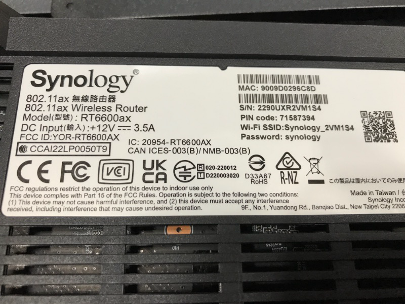 Photo 5 of Synology RT6600ax - Tri-Band 4x4 160MHz Wi-Fi router, 2.5Gbps Ethernet, VLAN segmentation, Multiple SSIDs, parental controls, Threat Prevention, VPN (US Version)