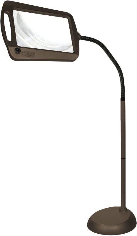 Photo 1 of ***PARTS ONLY*** daylight24 402039-BRNZ Full Page 8 x 10 Inch LED Illuminated Floor, sliver  Magnifier Lamp
