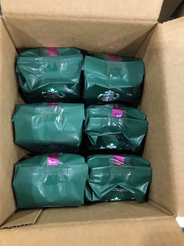 Photo 1 of Starbucks Ground Coffee, Italian Roast, Dark Roast Coffee, Notes of Dark Cocoa & Toasted Marshmallow, Ground 100% Arabica Coffee, 12-Ounce Bag (Pack of 6)