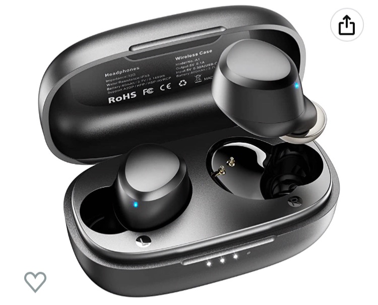 Photo 1 of FACTORY SEALED***TOZO A1 Mini Wireless Earbuds Bluetooth 5.3 in Ear Light-Weight Headphones Built-in Microphone, IPX5 Waterproof, Immersive Premium Sound Long Distance Connection Headset with Charging Case, Black