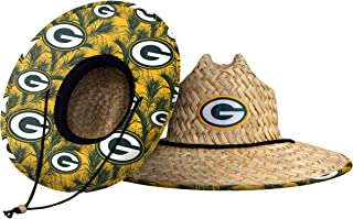 Photo 1 of TORN STRAW***FOCO Men's NFL Team Logo Floral Lifeguard Beach Straw Sun Hat