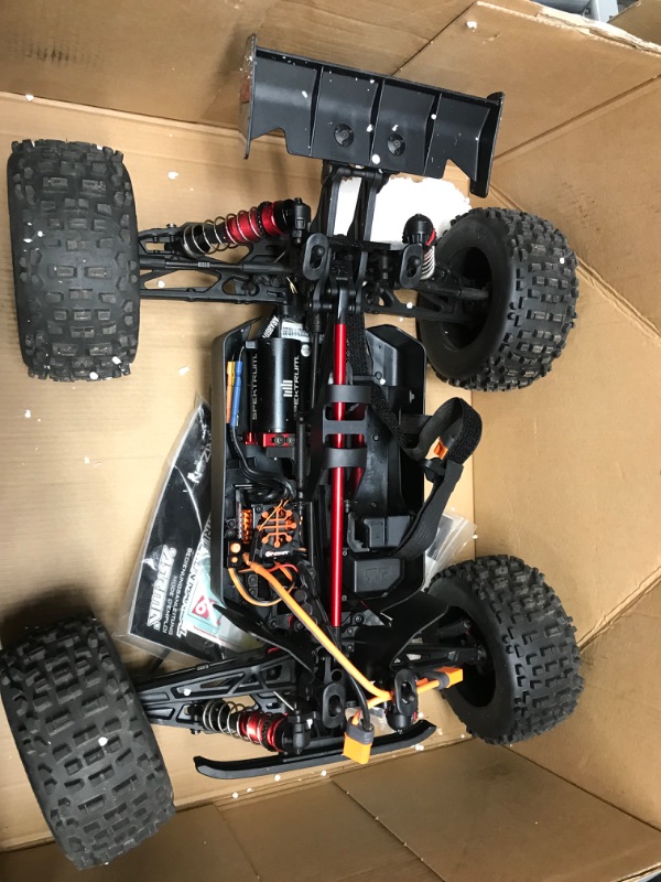 Photo 8 of *INCOMPLETE* ARRMA 1/8 Notorious 6S V5 4WD BLX Stunt RC Truck with Spektrum Firma RTR (Transmitter and Receiver Included, Batteries and Charger Required), Black, ARA8611V5T1