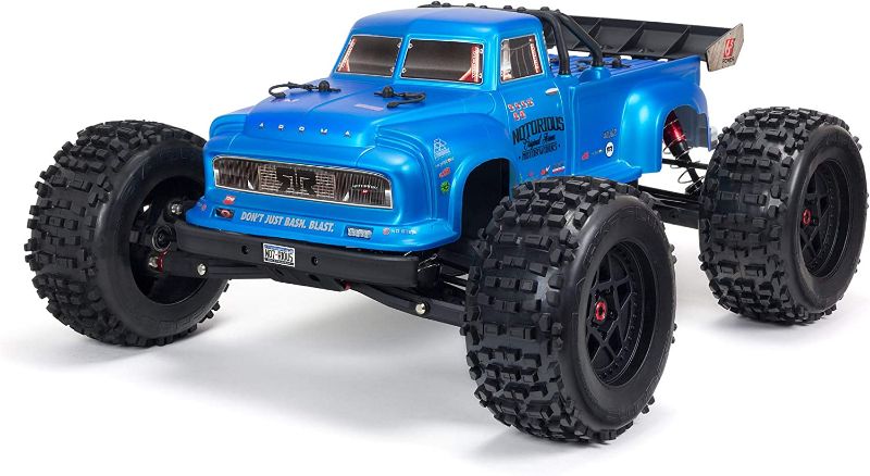 Photo 1 of *INCOMPLETE* ARRMA 1/8 Notorious 6S V5 4WD BLX Stunt RC Truck with Spektrum Firma RTR (Transmitter and Receiver Included, Batteries and Charger Required), Black, ARA8611V5T1