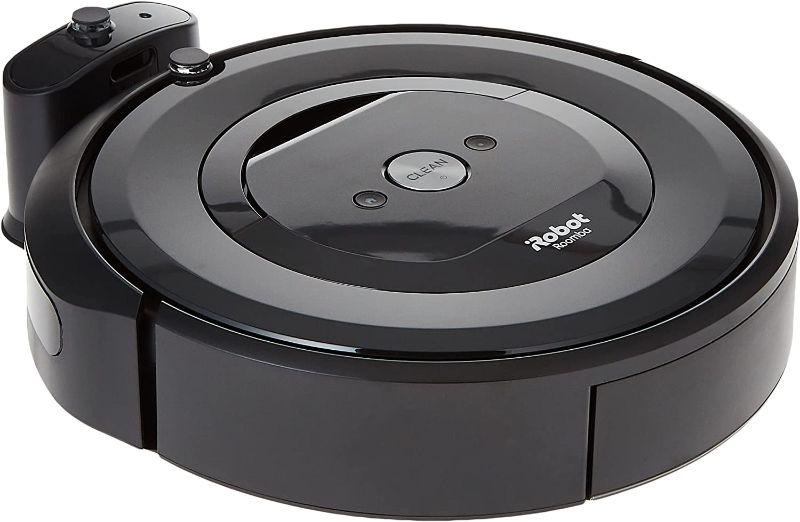 Photo 1 of iRobot Roomba E5 (5150) Robot Vacuum - Wi-Fi Connected, Compatible with Alexa, Ideal for Pet Hair, Carpets, Hard, Self-Charging Robotic Vacuum, Black (Renewed)