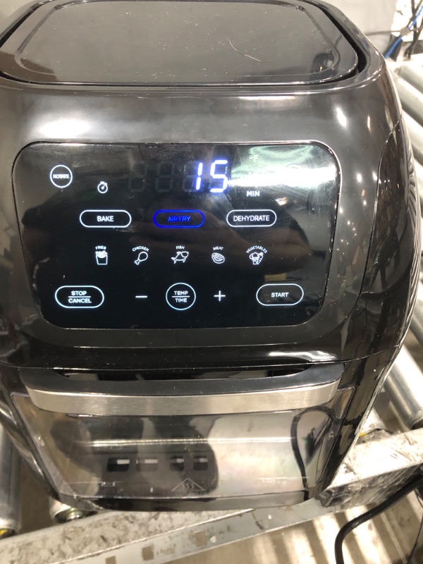 Photo 2 of ***PARTS ONLY*** CHEFMAN Multifunctional Digital Air Fryer+ Rotisserie, Dehydrator, Convection Oven, 17 Touch Screen Presets Fry, Roast, Dehydrate, Bake, XL 10L Family Size, Auto Shutoff, Large Easy-View Window, Black