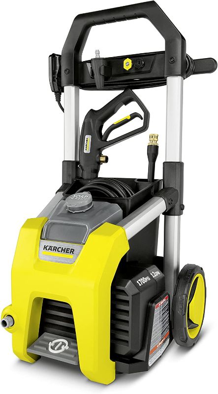 Photo 1 of Karcher K1700 1700 PSI 1.2 GPM TruPressure Electric Pressure Washer - 2125 Max PSI Power Washer with 3 Nozzles for Cleaning Cars, Siding, Driveways, Fencing, & More