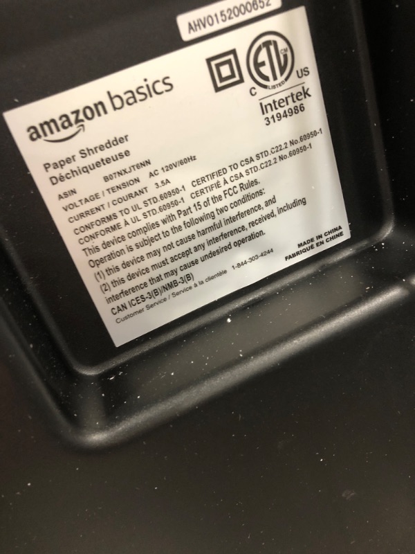 Photo 5 of Amazon Basics 150-Sheet Autofeed Micro-Cut Paper Shredder 150 Sheet Shredder