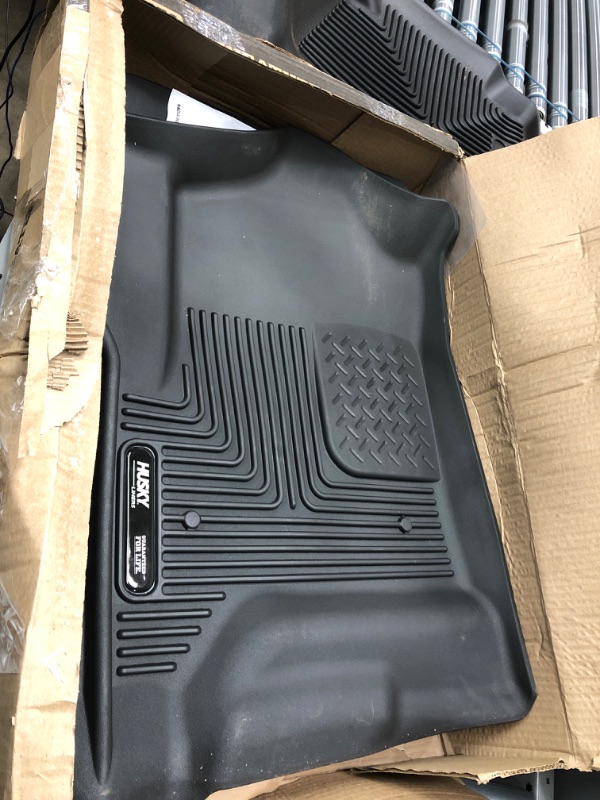 Photo 3 of Husky Liners Weatherbeater Series | Front & 2nd Seat Floor Liners (Footwell Coverage) - Black | 98231 | Fits 2014-2018 Chevrolet Silverado/GMC Sierra 1500, 2015-2019 2500/3500 HD Crew Cab 3 Pcs