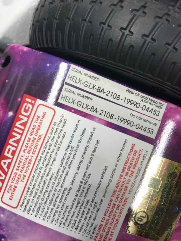 Photo 3 of **DOESN'T HOLD CHARGE PARTS ONLY**
Hover-1 Helix Electric Hoverboard | 7MPH Top Speed, 4 Mile Range, 6HR Full-Charge, Built-in Bluetooth Speaker