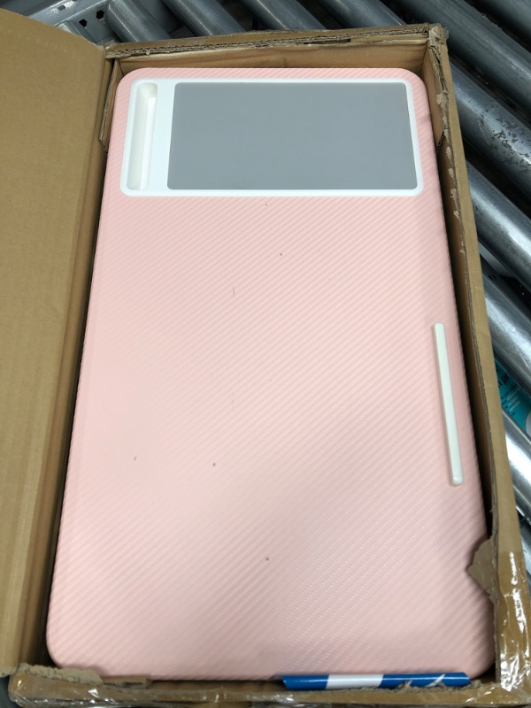 Photo 2 of LapGear Home Office Lap Desk with Device Ledge, Mouse Pad, and Phone Holder - Blush Pink - Fits up to 15.6 Inch Laptops - Style No. 91584 Blush Pink Right-Handed