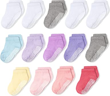 Photo 1 of CozyWay Non Slip Toddler Ankle Socks with crew sock 5 pair