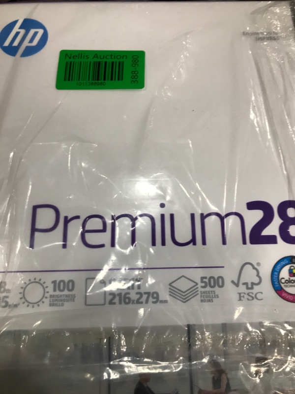 Photo 2 of HP Printer Paper | 8.5 x 11 Paper | Premium 28 lb | 1 Ream - 500 Sheets | 100 Bright | Made in USA - FSC Certified | 205200R 1 Ream | 500 Sheets Premium28