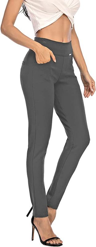 Photo 1 of neezeelee Dress Pants for Women Comfort Stretch Slim Fit Leg Skinny High Waist Pull on Pants with Pockets for Work
