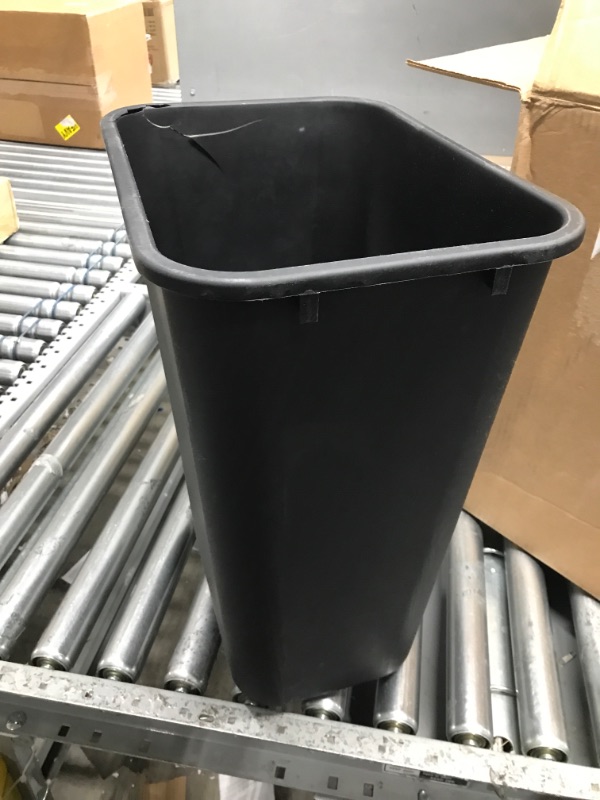 Photo 4 of AmazonCommercial 10 Gallon Commercial Office Wastebasket, Black, 1-Pack BLACK 10 GALLON 1 pack