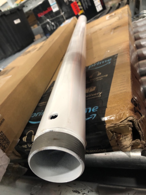 Photo 1 of QualGear QG-PRO-PM-3FT-W Pro-AV 1.5" Npt Threaded Pipe, 3' Length Projector Accessory 3-Feet Pipe - White