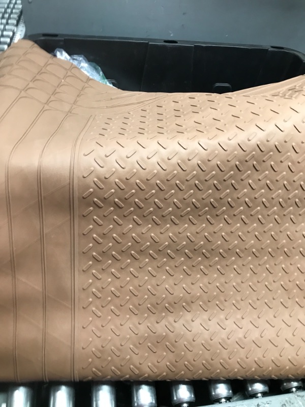 Photo 1 of MotorTrend FlexTough TrunkShield Cargo Liner Car Mat for Back of SUV, Sedan & Coupe Trunk Cover, All Weather Heavy Duty Protection, Trim-to-Fit, 47.5" x 32.2"in Beige