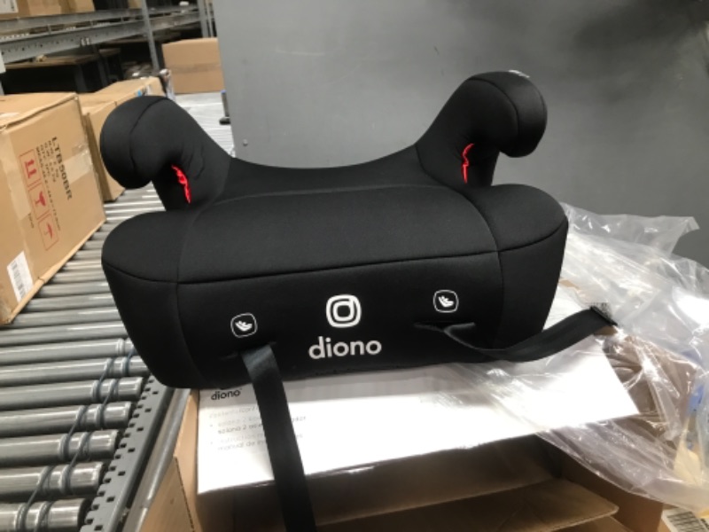 Photo 2 of Diono Solana 2 XL 2022, Dual Latch Connectors, Lightweight Backless Belt-Positioning Booster Car Seat, 8 Years 1 Booster Seat, Black NEW! LATCH Connect Single Black