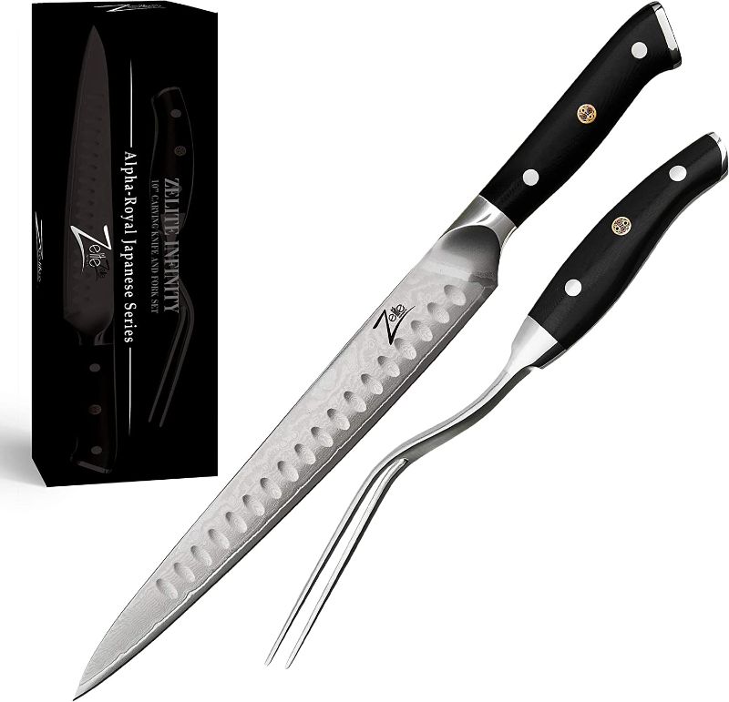 Photo 1 of 
Zelite Infinity Meat Carving Knife & Carving Fork Set 10 Inch, 