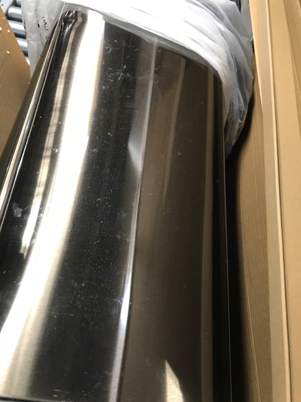 Photo 4 of **USED AND SLIGHTLY DIRTY**
Glad 20 Gallon / 75.5 LITER Extra Capacity Stainless Steel Step Trash Can with CloroxTM Odor Protection, Pewter