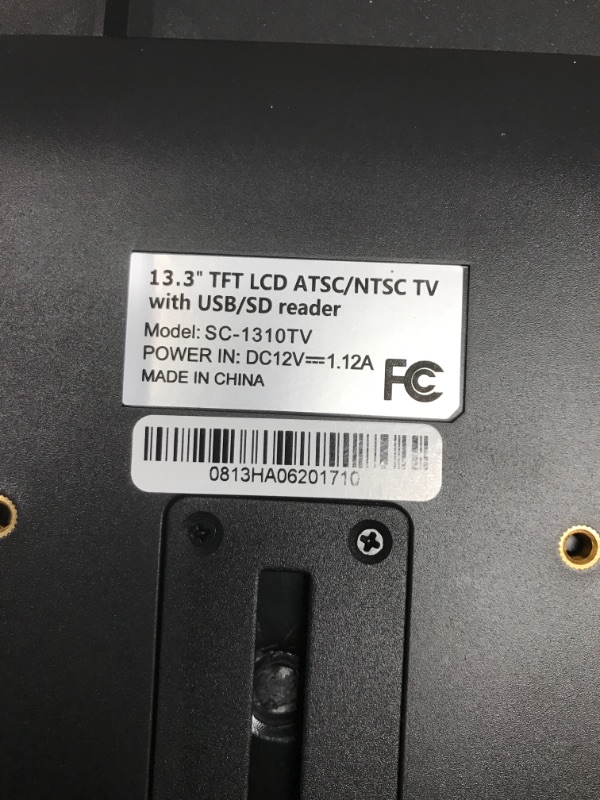 Photo 1 of *** POWERS ON *** 
Supersonic SC-1310TV 13" Portable LED TV with Remote Control AC/DC