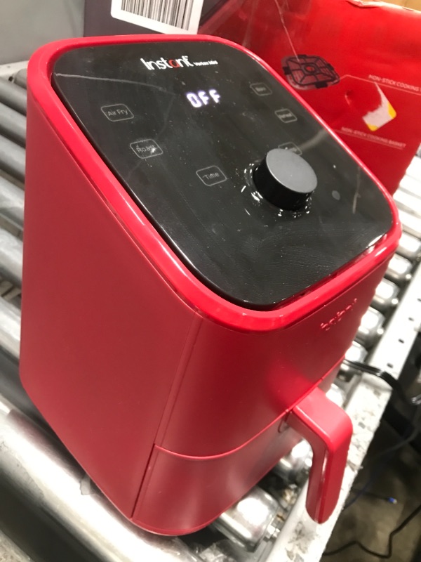 Photo 5 of *** POWERS ON *** Instant Vortex 4-in-1, 2-QT Mini Air Fryer Oven Combo, From the Makers of Instant Pot with Customizable Smart Cooking Programs, Nonstick and Dishwasher-Safe Basket, App with over 100 Recipes, Red