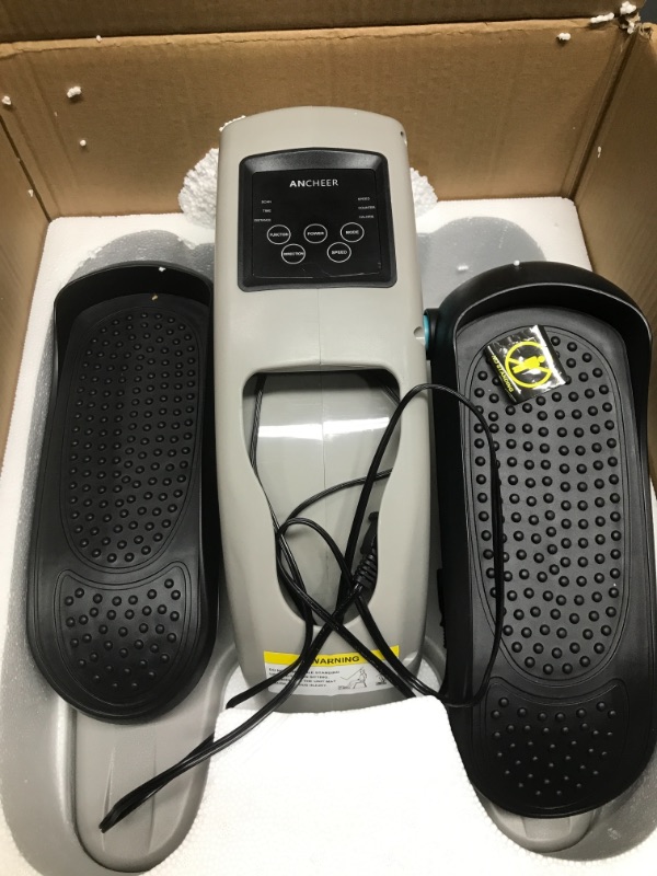 Photo 2 of ** POWERS ON ** ANCHEER Under Desk Elliptical Machine, Pedal Bike Exerciser, Electric Under Desk Elliptical Machine Trainer with Built in Display Monitor Quiet & Compact Exercise Equipment for Home Office Gym Gray