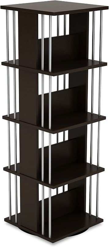 Photo 1 of Atlantic Typhoon Media Storage Spinner, Space-Saving 360-Degree Rotation, Organize & Protect Prized Media & Memorabilia Collections, PN 82635716 – Espresso