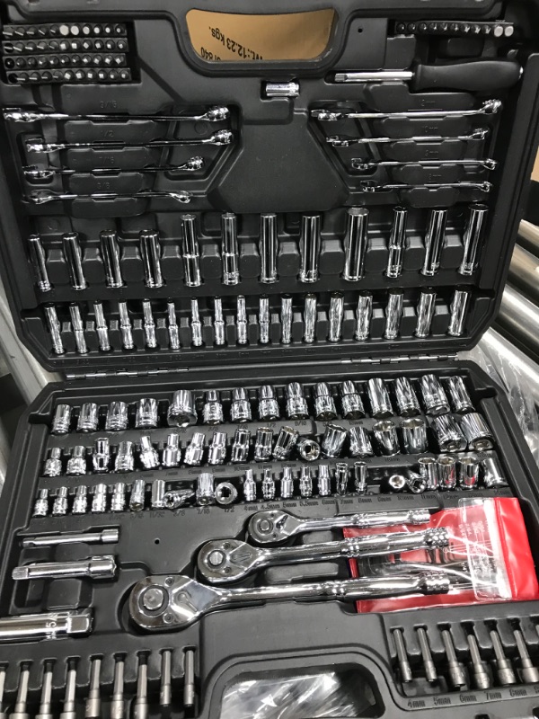 Photo 2 of  Mechanic's Tool Set with Chrome Finish and Case - Set of 201 Pieces
