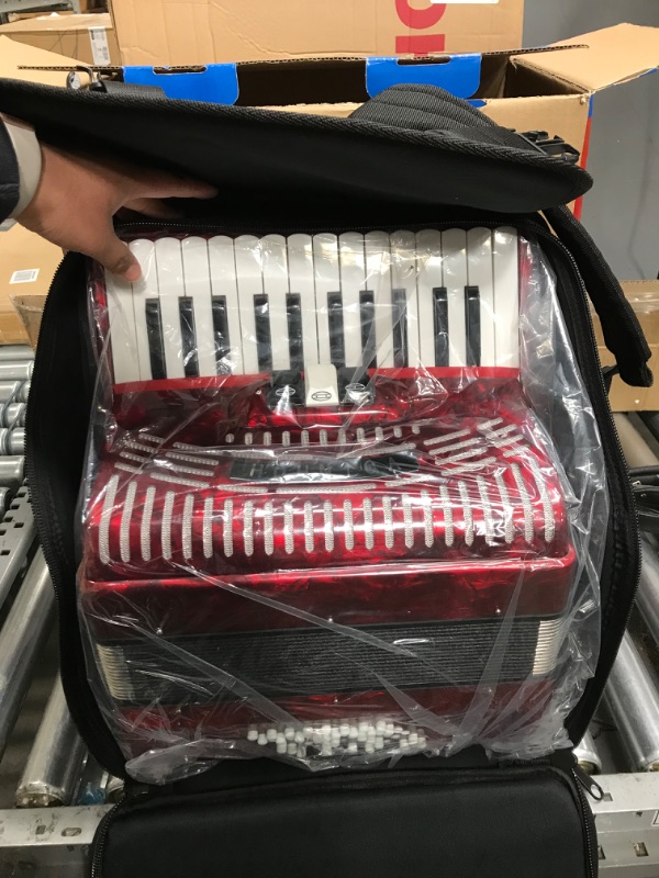 Photo 2 of ***INTERNAL DAMAGE*** Hohner Accordions 1304-RED