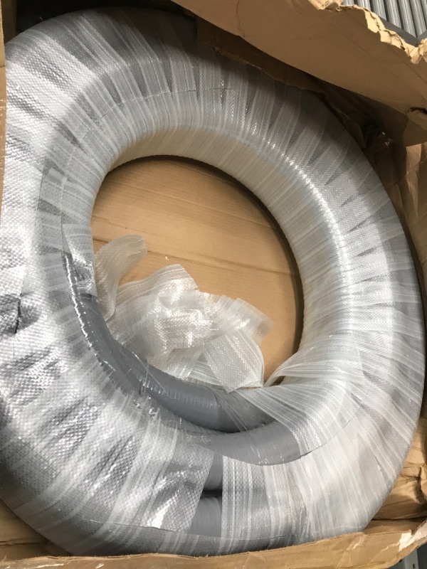 Photo 3 of Flexible PVC Pipe2" Dia grey PVC Pipe,2" x50 feet Pool Hose,Spa Hose Tubing for Koi Ponds, Pond Tubing,Irrigation and Water Gardens,With 2PCS Stainless Steel Clamps 50FT