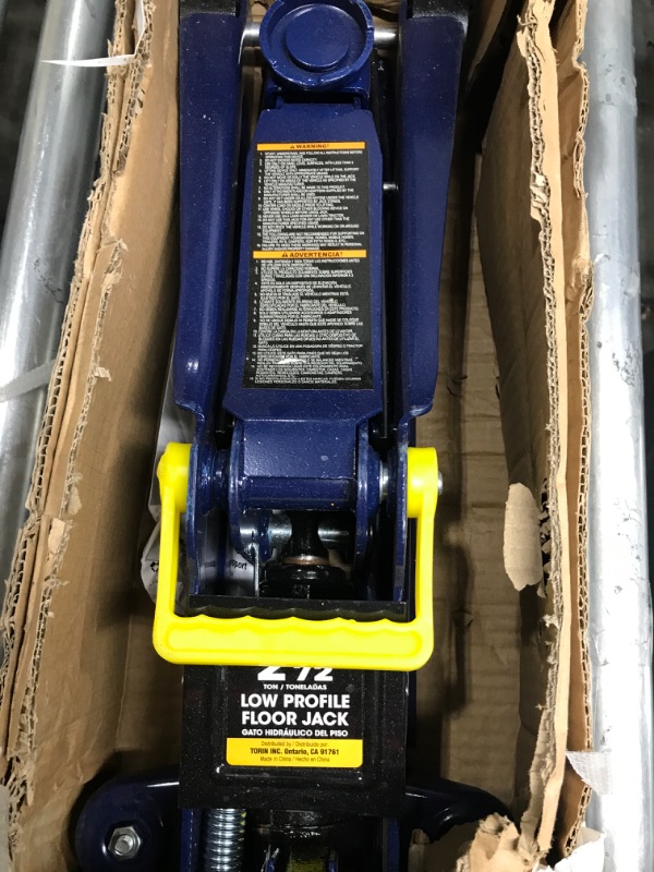 Photo 2 of TCE TCET825051 Torin Hydraulic Low Profile Trolley Service/Floor Jack with Single Piston Quick Lift Pump, 2.5 Ton (5,000 lb) Capacity, Blue