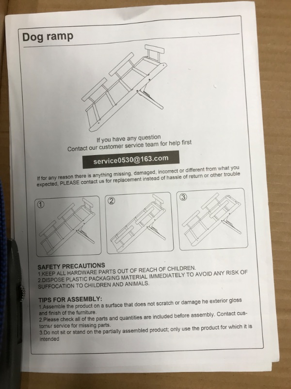Photo 4 of Adjustable Dog Ramp with Rails Wooden Pet Ramp for Small Animals Pet Gear with Paw Traction Mat Non-Slip Pet Stair for Couch Sofa Car Folding Safety Ramp Cat Step 8.5” to 24” Up to 110lb 3XL