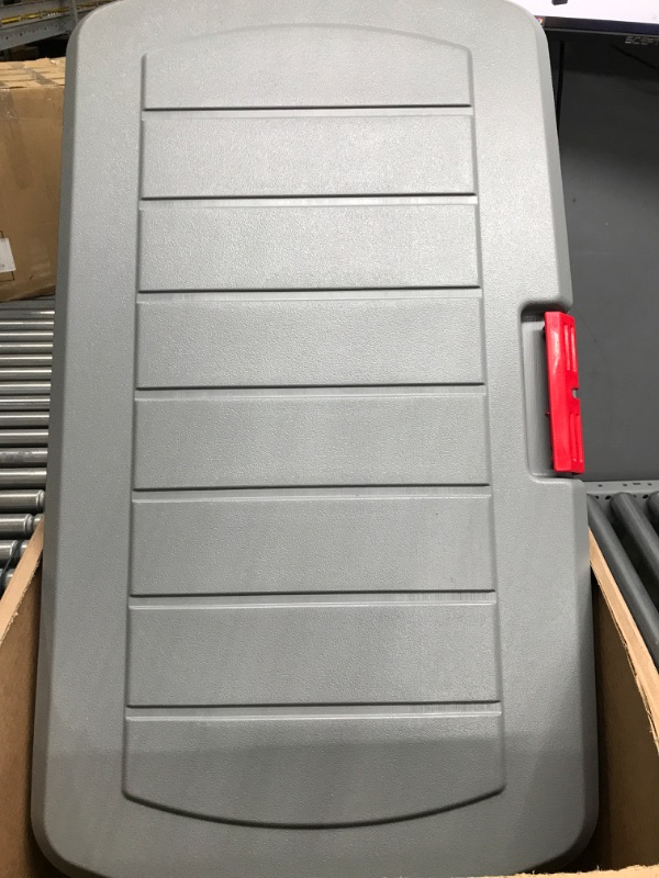 Photo 1 of Rubbermaid ActionPacker Lockable Storage Box, 35 Gal, Grey and Black, Outdoor, Industrial, Rugged 35 gal-(Pack of 1)