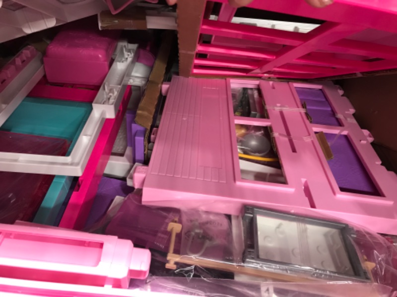 Photo 3 of Barbie Dreamhouse Doll House Playset Barbie House with 75+ Accesssories Wheelchair Accessible Elevator Pool, Slide and Furniture