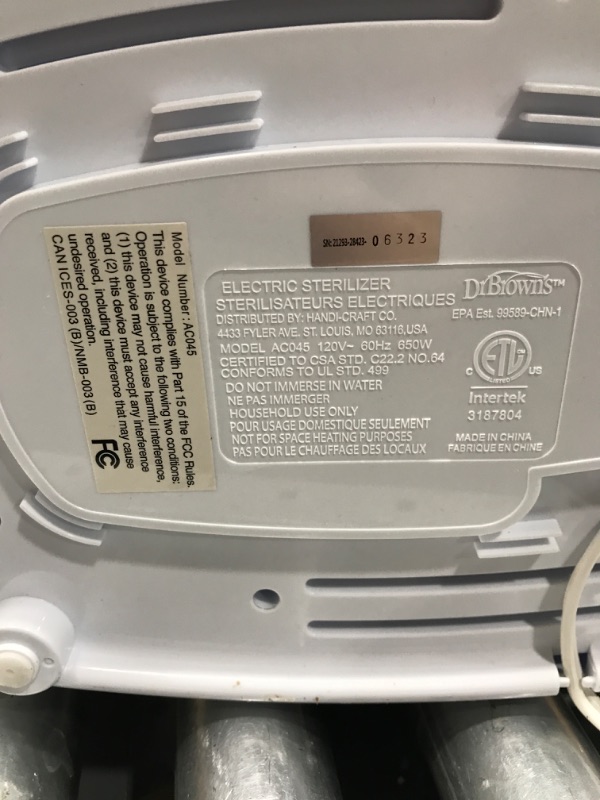 Photo 5 of Dr. Brown's Deluxe Electric Baby Bottle and Pacifier Sterilizer