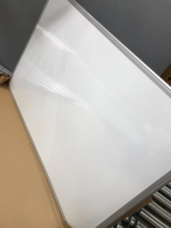 Photo 1 of Amazon Basics Magnetic Dry Erase White Board, 36 x 24-Inch Whiteboard - Silver Aluminum Frame 24" x 36" Magnetic, Aluminum Frame