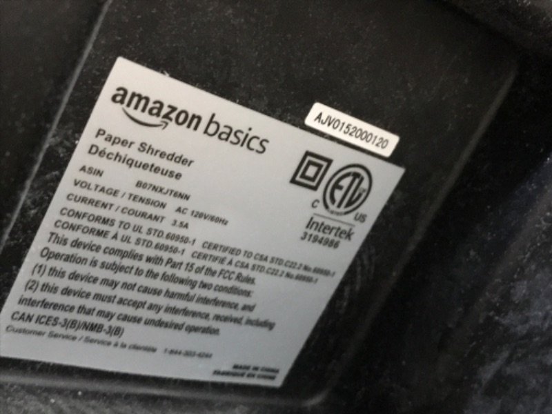 Photo 6 of Amazon Basics 150-Sheet Autofeed Micro-Cut Paper Shredder 150 Sheet Shredder