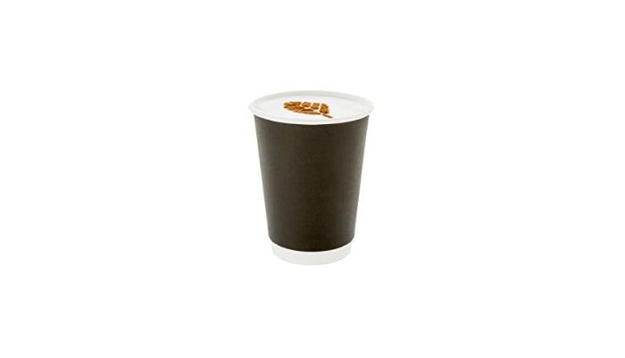 Photo 1 of 12 Ounce Paper Coffee Cups, 25 Double Wall Disposable Paper Cups - Leakproof, Recyclable