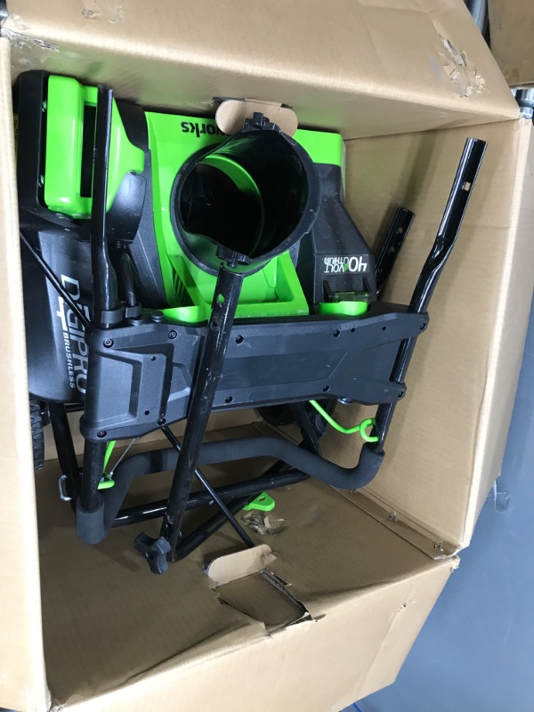 Photo 2 of ***PREVIOUSLY OPENED, UNABLE TO TEST****  Greenworks 2601102 DigiPro Gmax 40V 20 in. Cordless Lithium-Ion Snow Thrower (Bare Tool)