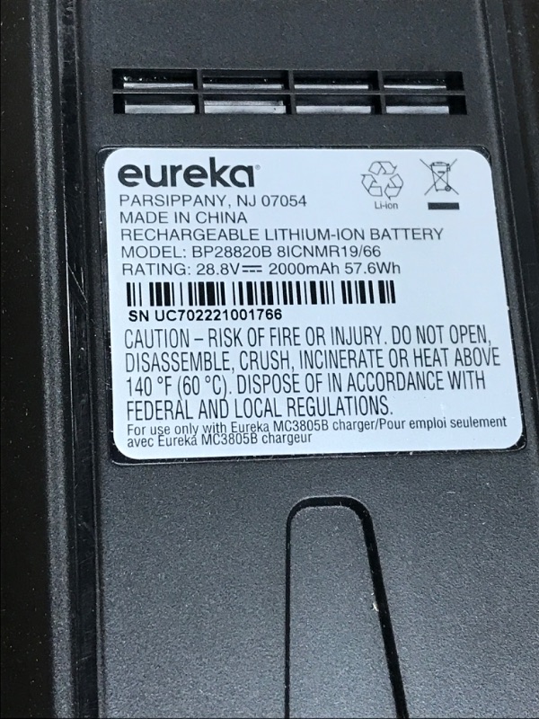 Photo 6 of ***DIRTY***  EUREKA Lightweight Cordless Vacuum Cleaner with LED Headlights, 450W Powerful BLDC Motor Convenient Stick and Handheld Vac, Removable Battery for Multi-Flooring Deep Clean, Altitude pro, Red Red Altitude pro