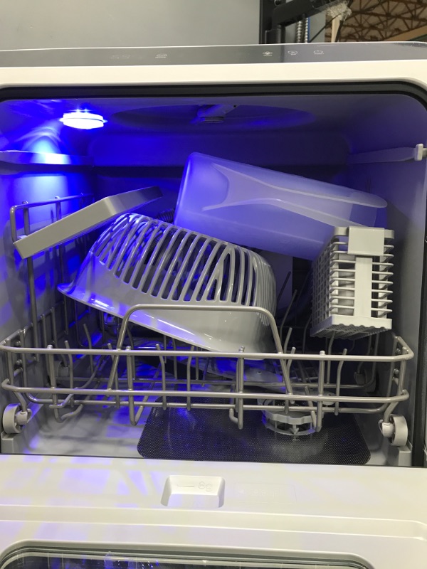 Photo 4 of ***USED***   ecozy Portable Dishwasher Countertop, Mini dishwasher with a Built-in 5L Water Tank, No Hookup Needed, 6 Programs, Extra Dry Function for Apartments, Camping and RV, White