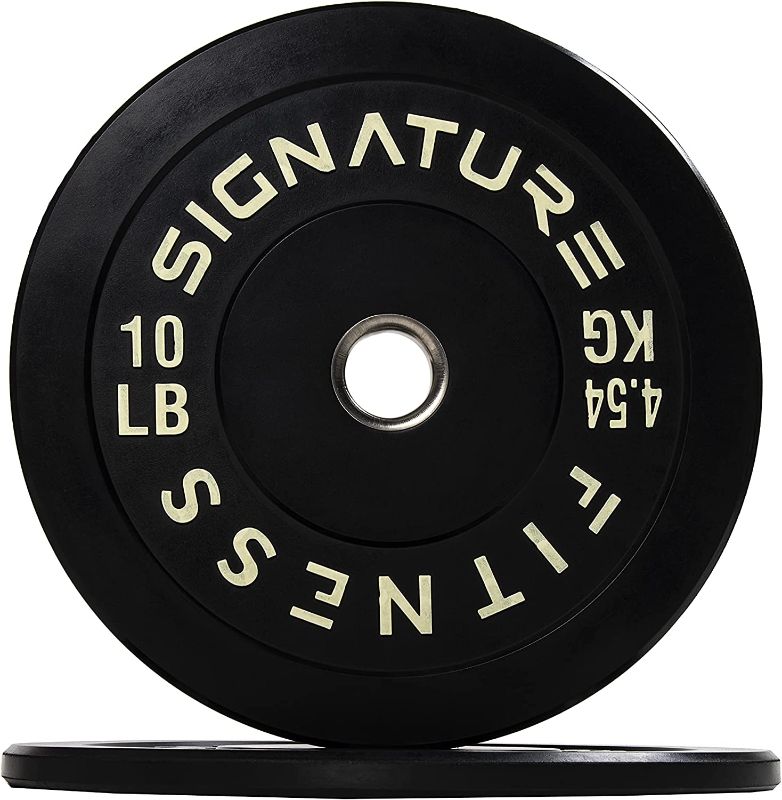 Photo 1 of **PARTS**  BalanceFrom 2" Olympic Bumper Plate Weight Plates ****ONLY COMES WITH 2 OF THE BLACK WEIGHTS**