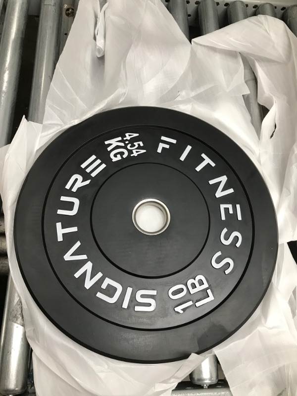 Photo 2 of **PARTS**  BalanceFrom 2" Olympic Bumper Plate Weight Plates ****ONLY COMES WITH 2 OF THE BLACK WEIGHTS**