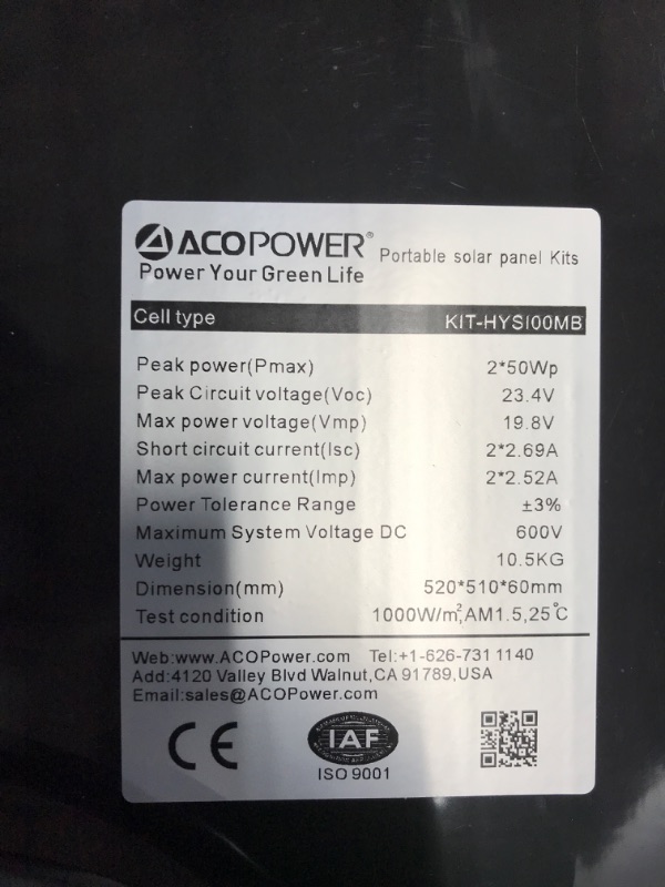 Photo 7 of ACOPOWER 200W Portable Solar Panel Kit, Waterproof 20A Charge Controller for Both 12V/24V Battery and Solar Generator for RV, Camper Trailer& Marine 200W Panel 20A Controller