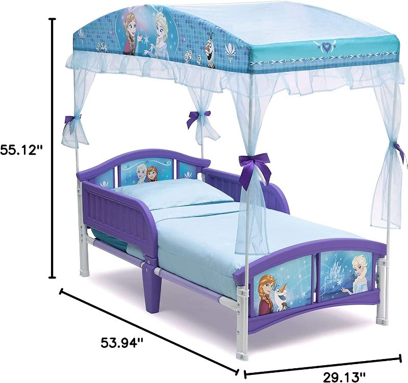 Photo 1 of Delta Children Canopy Toddler Bed, Disney Frozen
