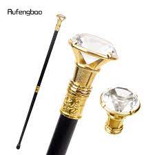 Photo 1 of *NOT exact stock photo, use for reference*
Golden Diamond Type Walking Cane Fashion