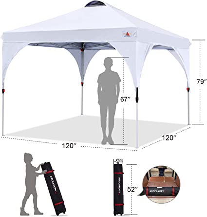 Photo 1 of ABCCANOPY Outdoor Pop up Canopy Tent 10x10 Camping Sun Shelter-Series, White White 10x10 basic